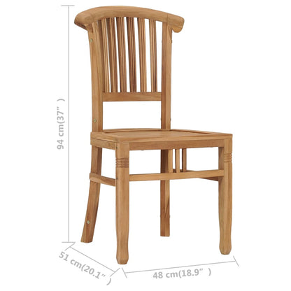 Chaises de jardin lot de 2 Bois de teck solide