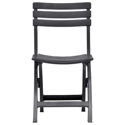 Chaises de jardin pliables lot de 2 Plastique Anthracite