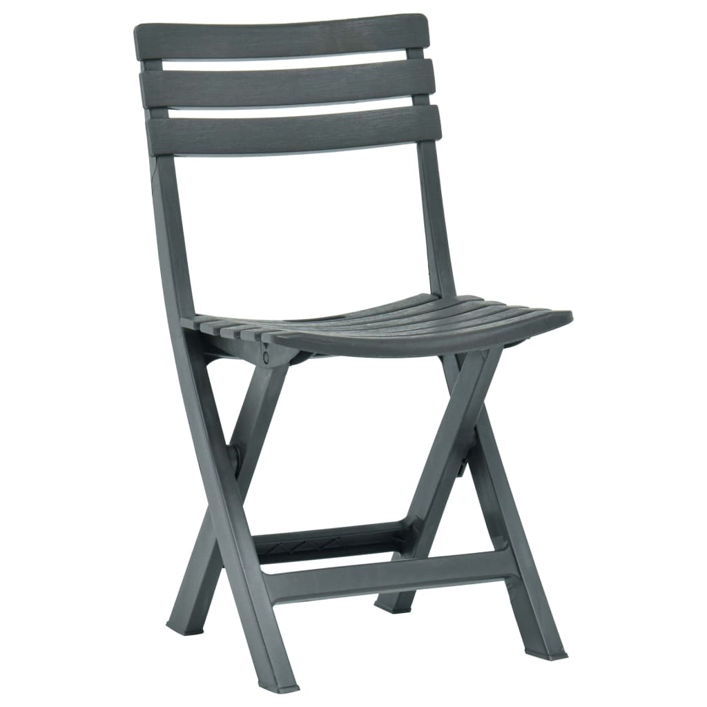 Chaises de jardin pliables 2 pcs Plastique Vert