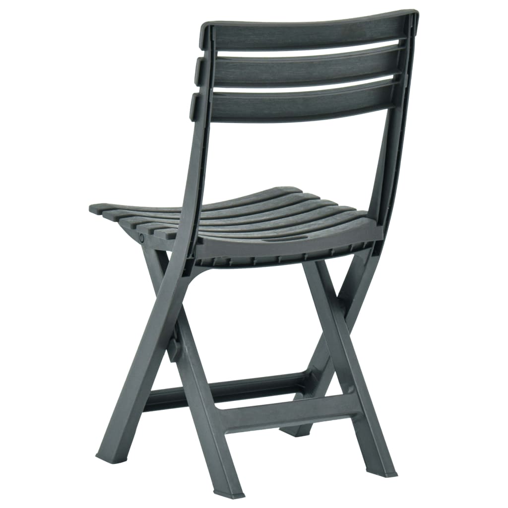 Chaises de jardin pliables 2 pcs Plastique Vert