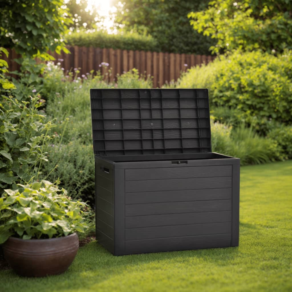 Boîte de rangement de jardin Anthracite 78x44x55 cm