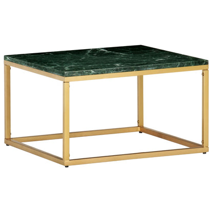 Table basse Vert 60x60x35 cm Pierre véritable et texture marbre