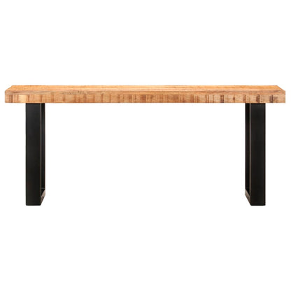 Banc 110 cm Bois de manguier brut massif et acier