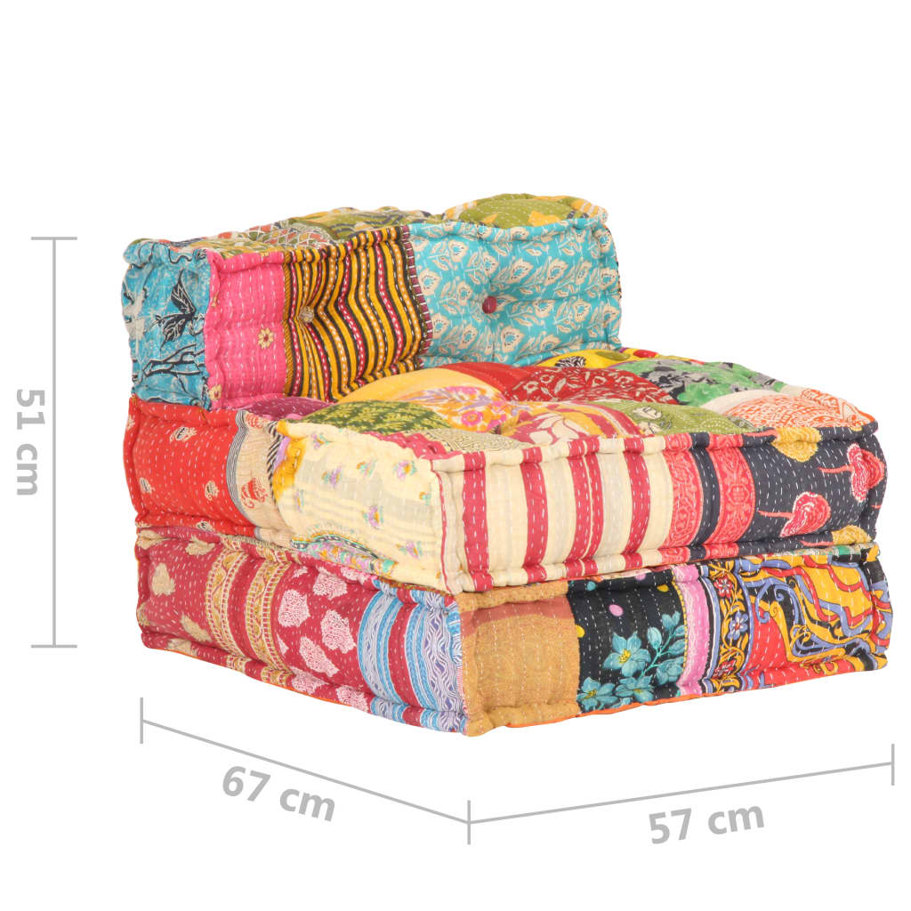 Pouf modulaire Patchwork Tissu