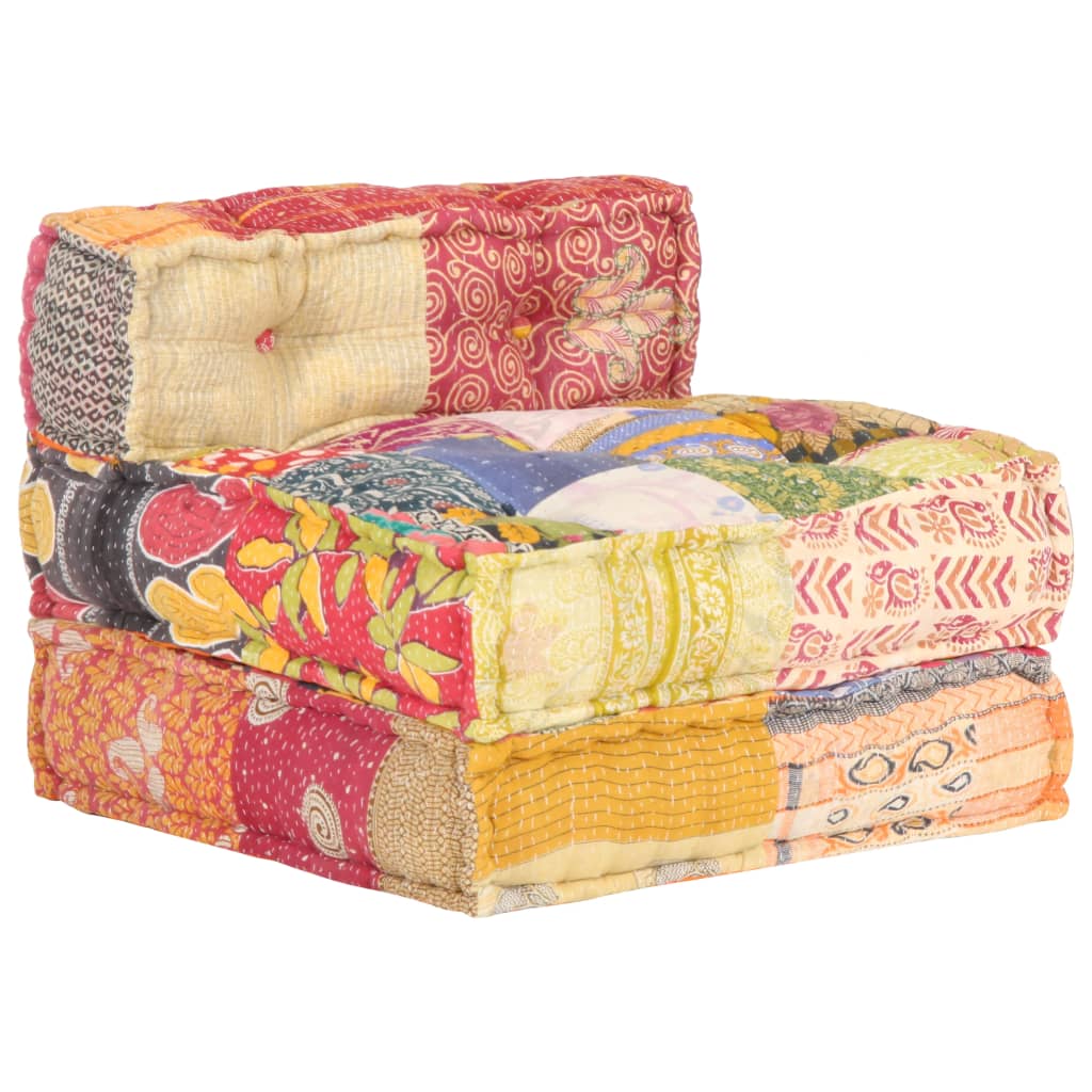 Pouf modulaire Patchwork Tissu