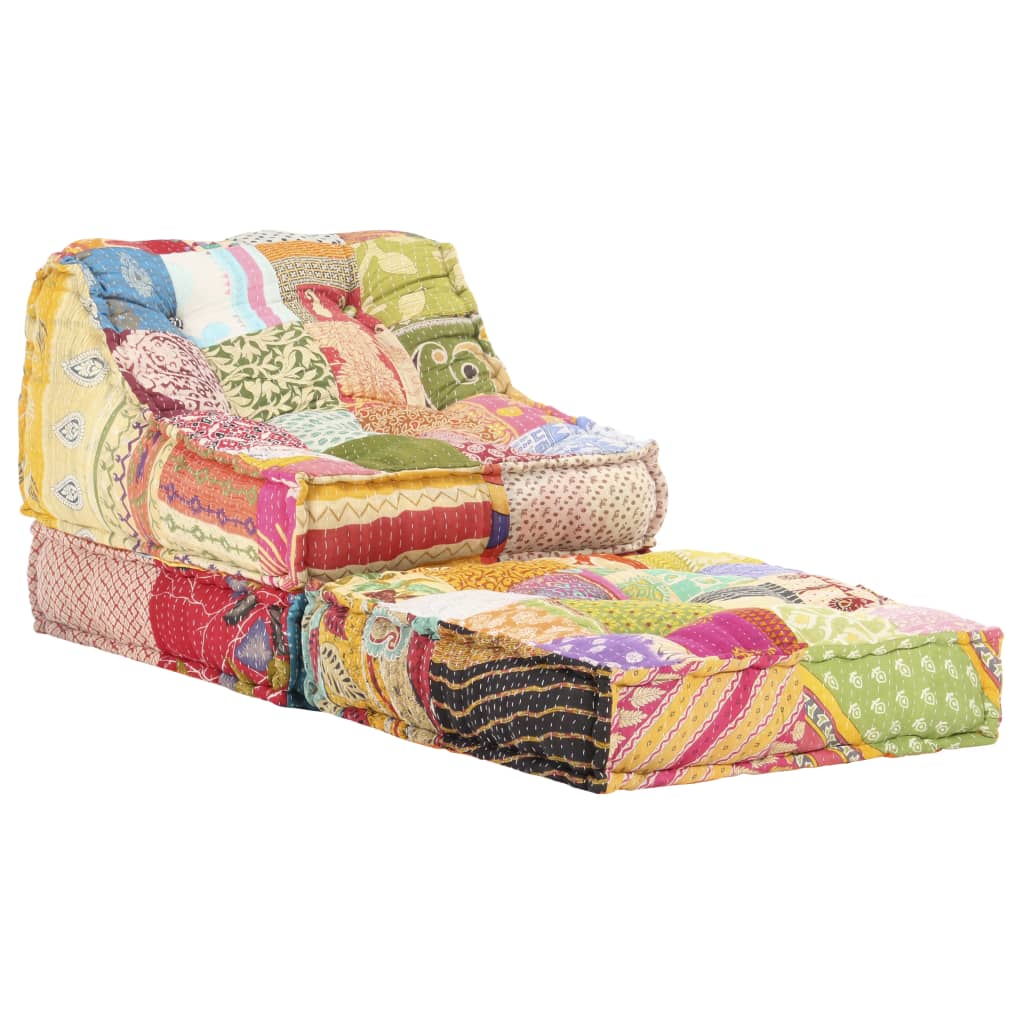 Pouf modulaire Patchwork Tissu