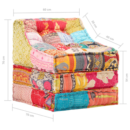 Pouf modulaire Patchwork Tissu