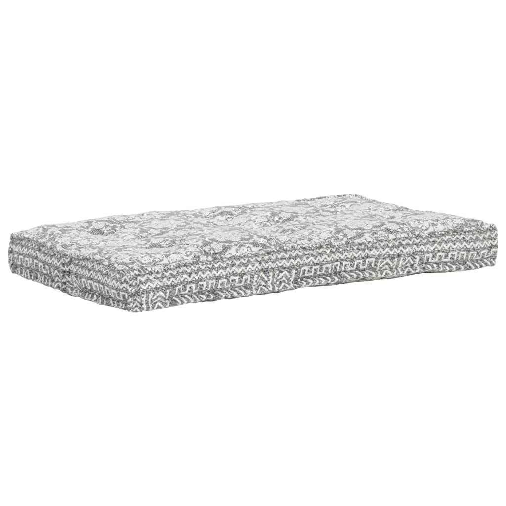 Coussin de canapé palette Gris clair Tissu Patchwork