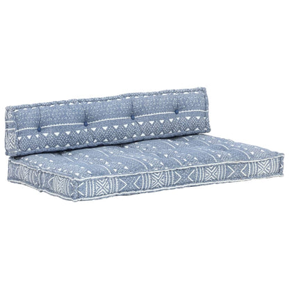 Coussin de canapé palette Indigo Tissu Patchwork