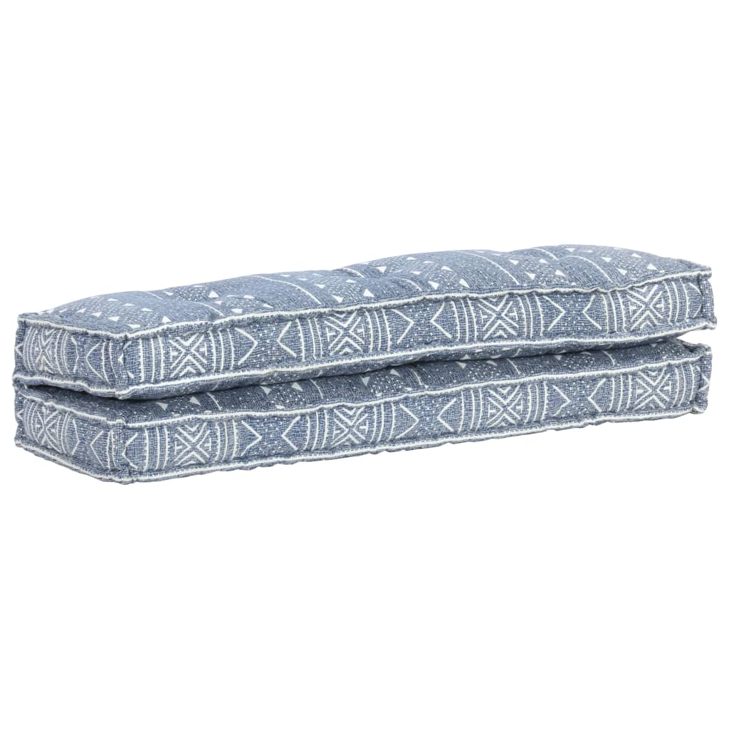 Coussin de canapé palette Indigo Tissu Patchwork