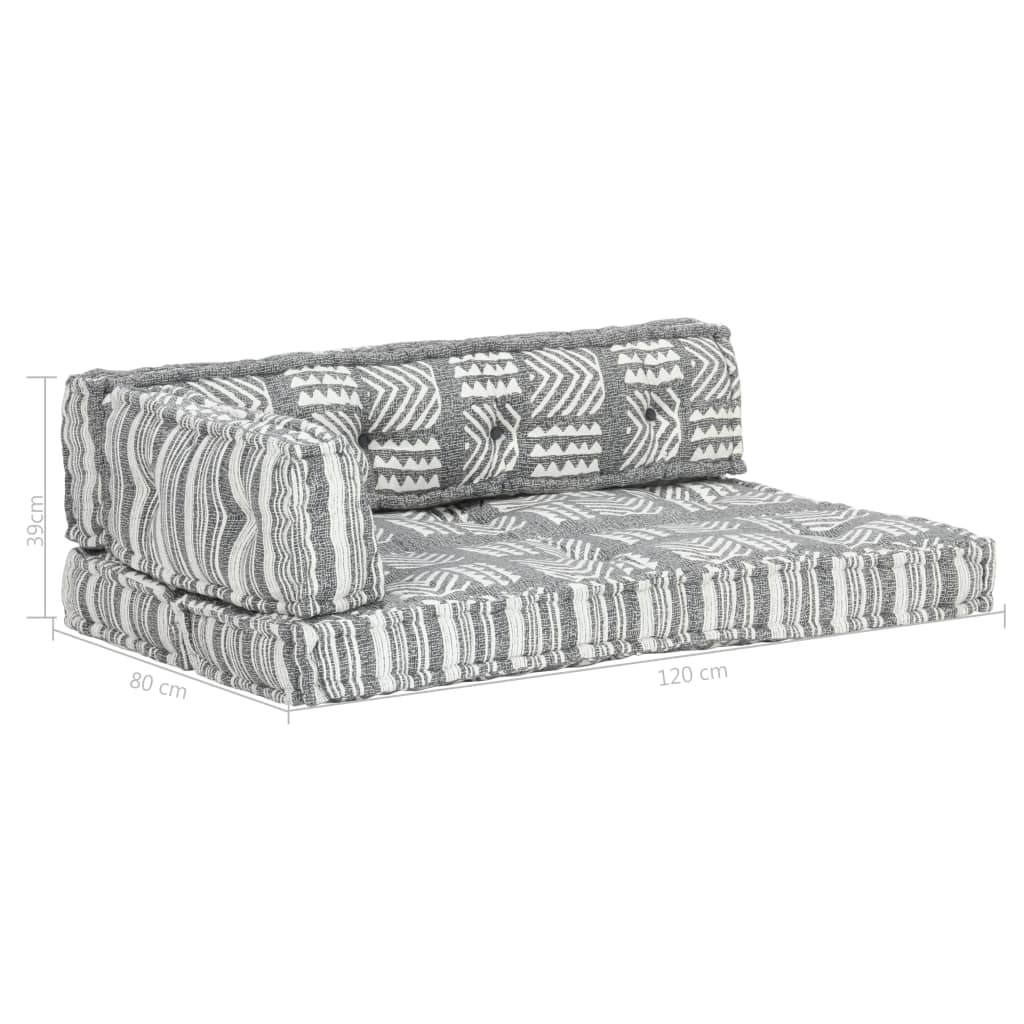 Coussin de canapé palette Gris Tissu Patchwork