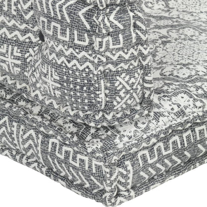 Coussin de canapé palette Gris clair Tissu Patchwork