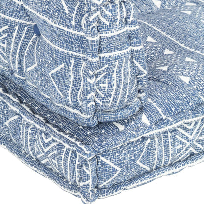 Coussin de canapé palette Indigo Tissu Patchwork