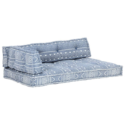 Coussin de canapé palette Indigo Tissu Patchwork