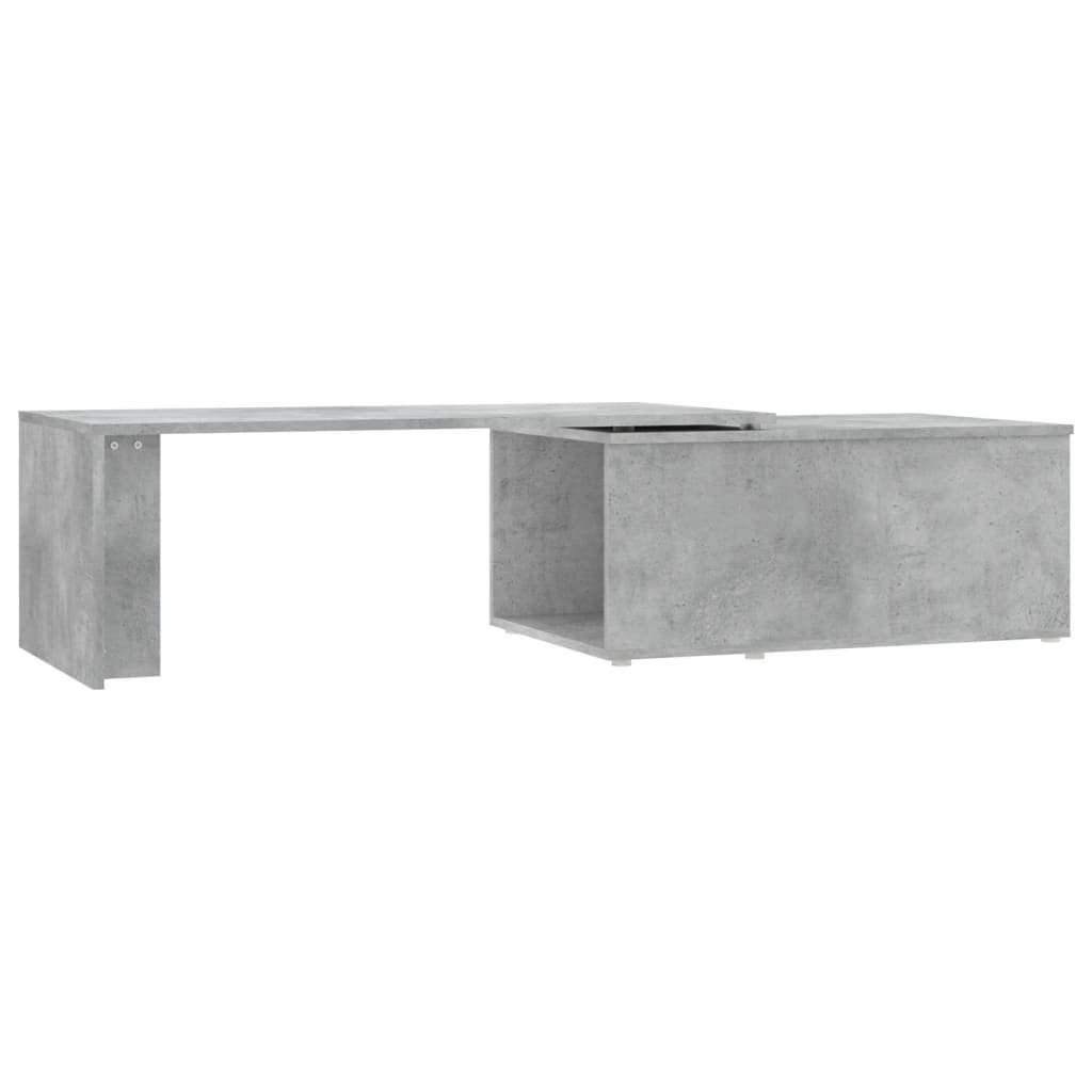 Table basse gris béton 150x50x35 cm bois d'ingénierie