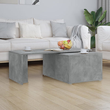 Table basse gris béton 150x50x35 cm bois d'ingénierie