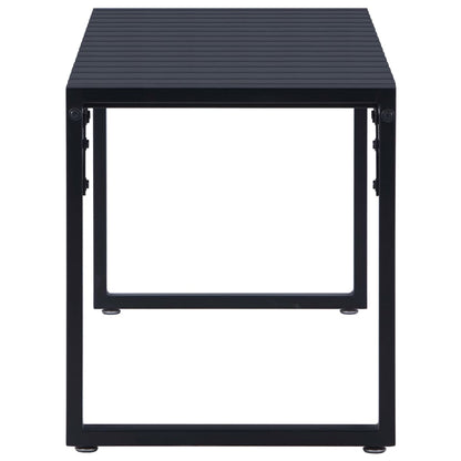 Banc de jardin 120,5 cm Panneau PS Noir