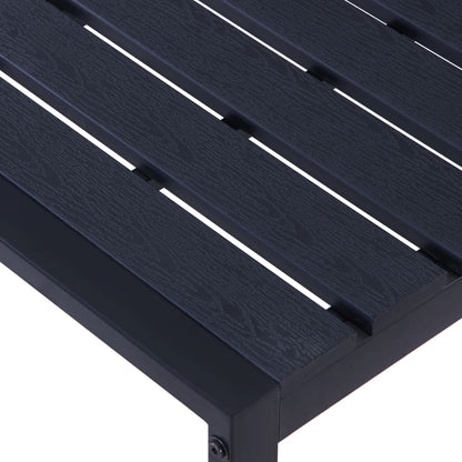 Banc de jardin 120,5 cm Panneau PS Noir