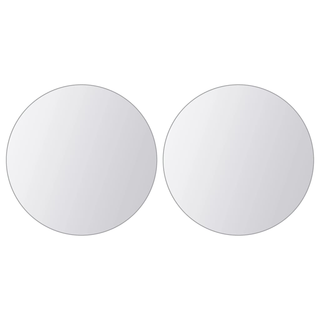 Carreaux de miroir 16 pcs Rond Verre