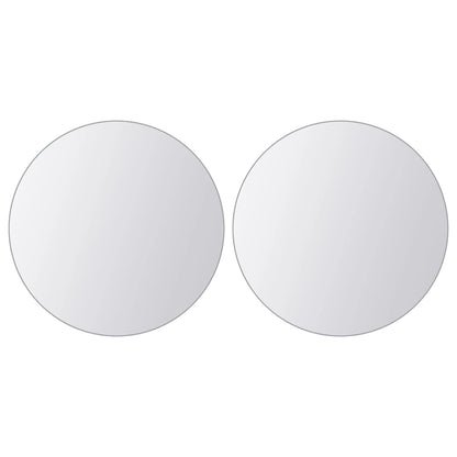 Carreaux de miroir 16 pcs Rond Verre