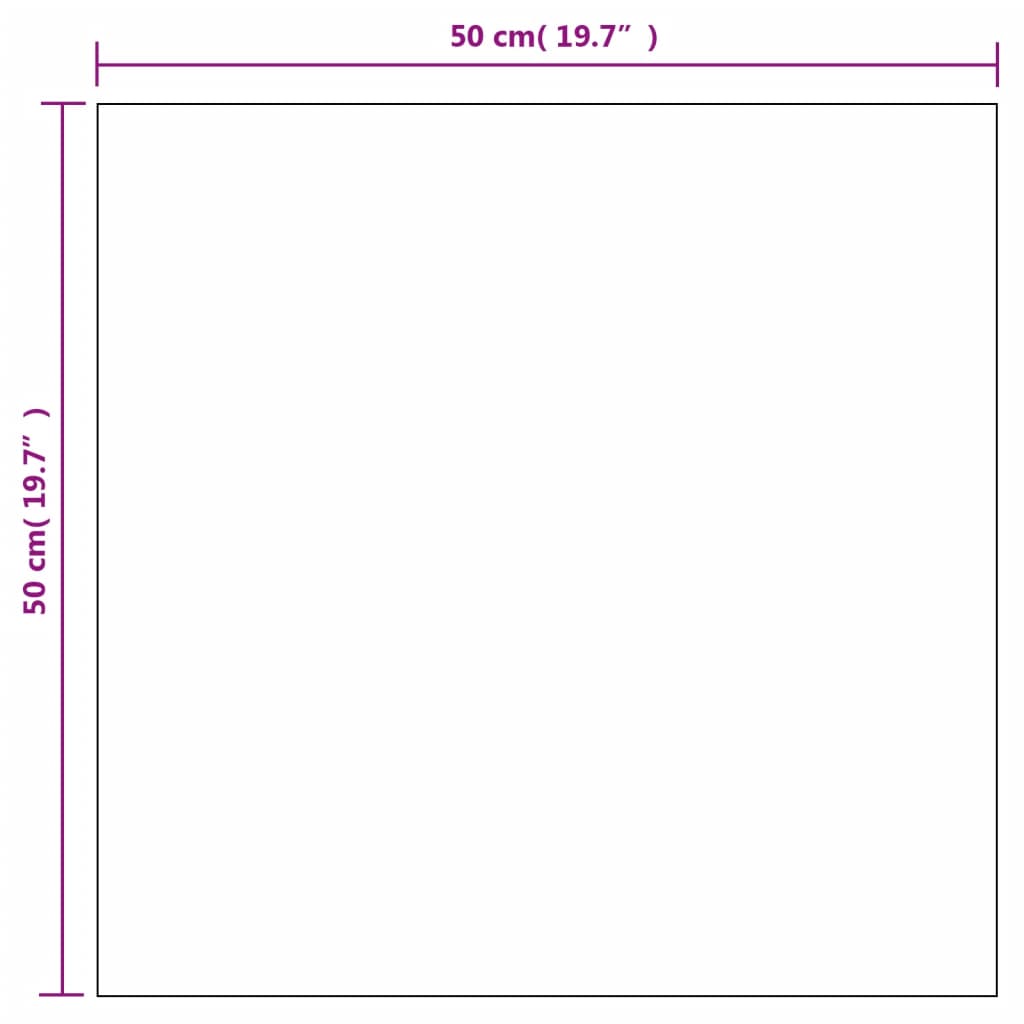 Miroirs muraux 2 pcs 50x50 cm Carré Verre