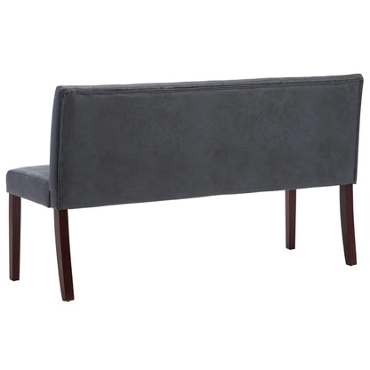 Banc 148,5 cm Gris Similicuir daim