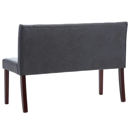 Banc 120 cm Gris Similicuir daim