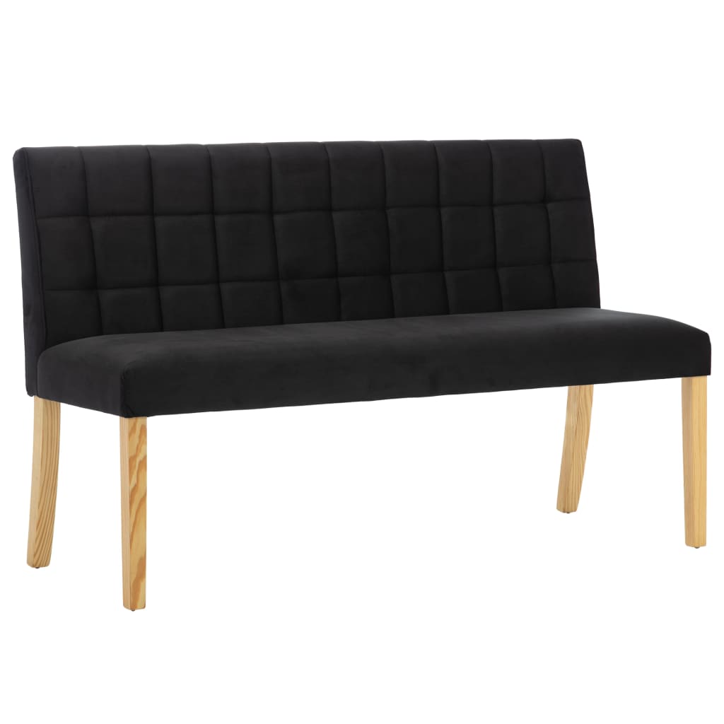 Banc 140 cm Noir Velours