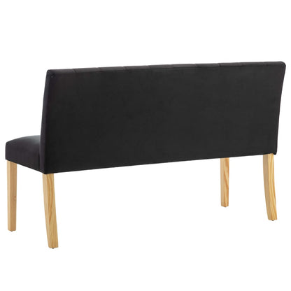 Banc 140 cm Noir Velours