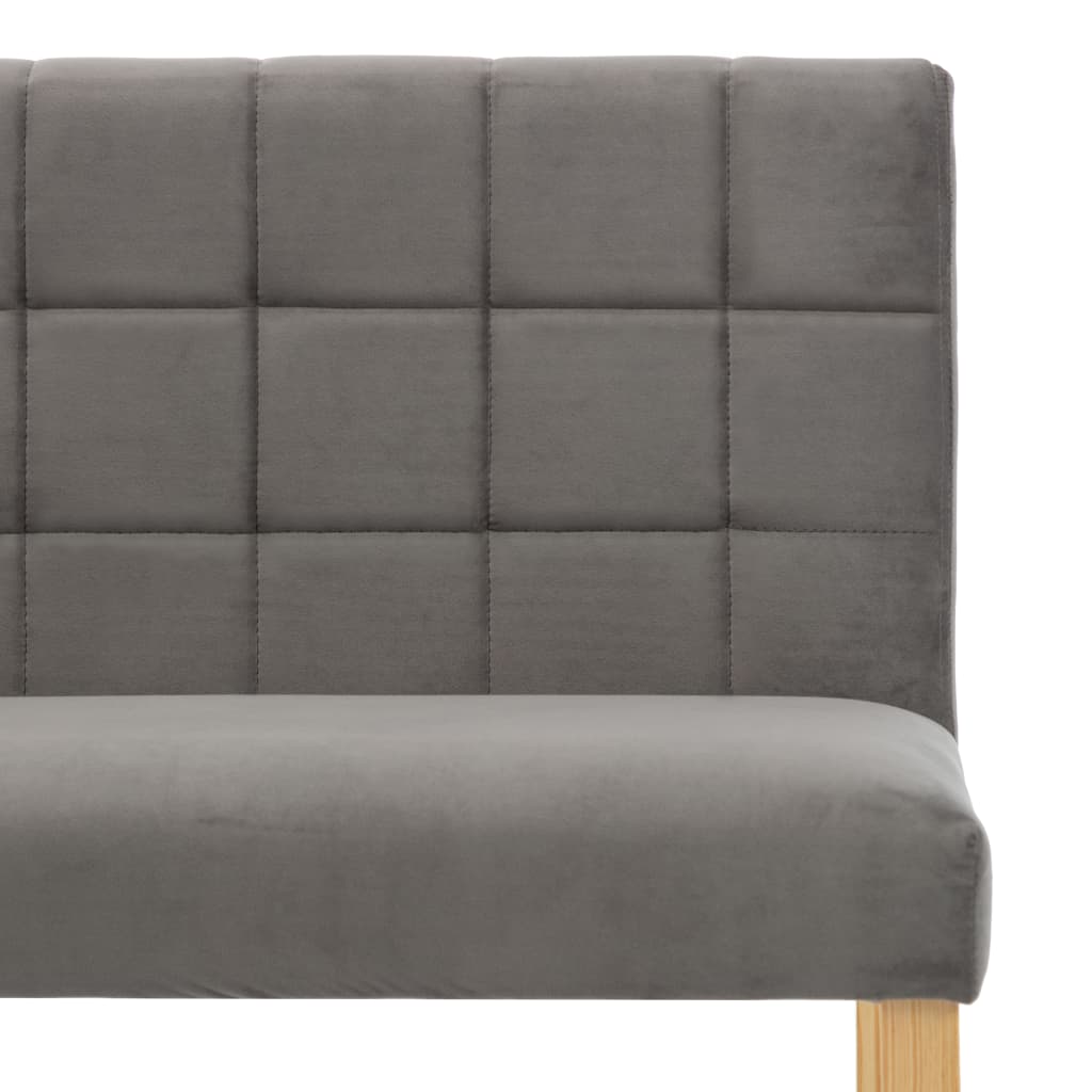 Banc 140 cm Gris Velours