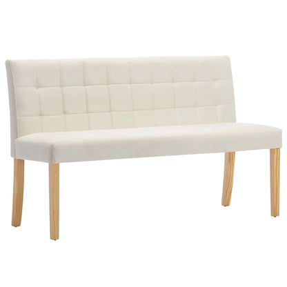 Banc 140 cm Crème Velours