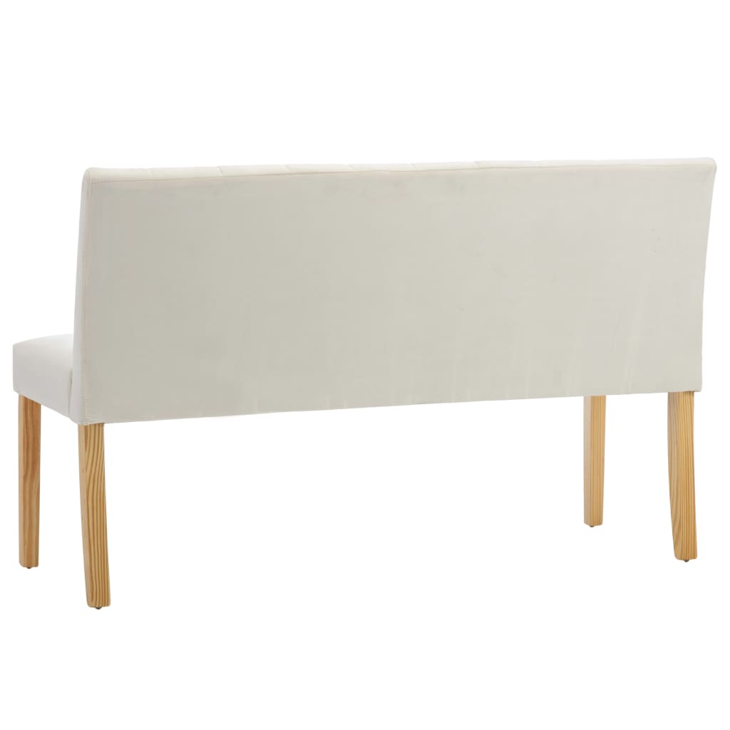 Banc 140 cm Crème Velours