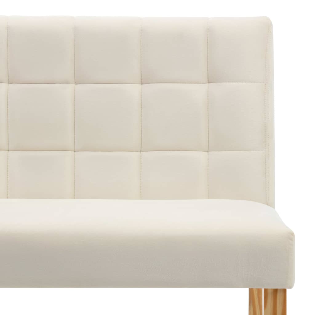 Banc 140 cm Crème Velours