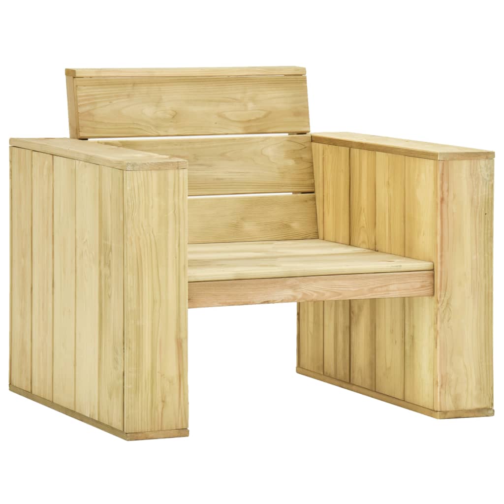 Chaises de jardin lot de 2 89x76x76 cm Bois de pin imprégné