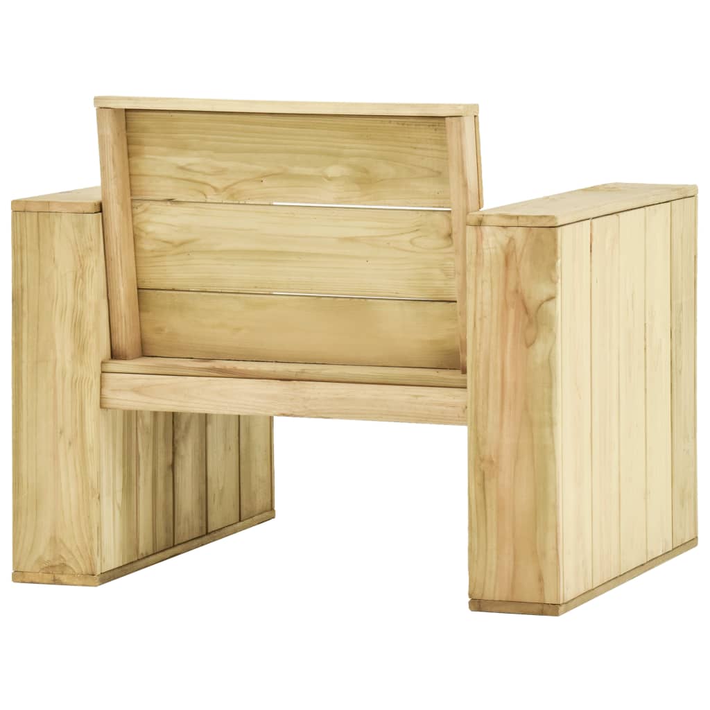 Chaises de jardin lot de 2 89x76x76 cm Bois de pin imprégné