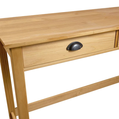 Table console Hill Range avec 2 tiroirs 110x45x74 cm Pin solide