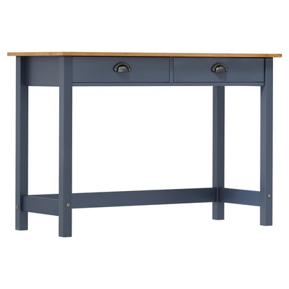 Table console Hill Range avec 2 tiroirs Gris 110x45x74 cm Pin