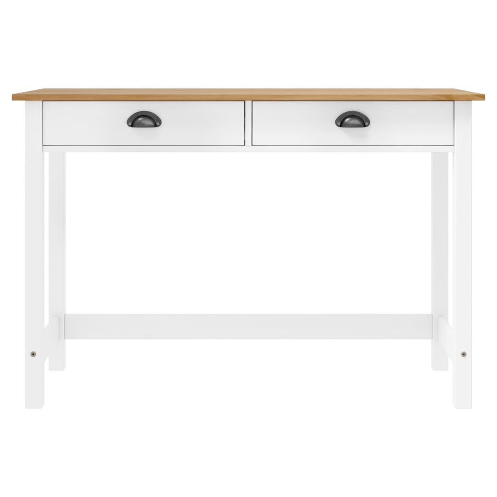 Table console Hill avec 2 tiroirs 110x45x74 cm Pin solide