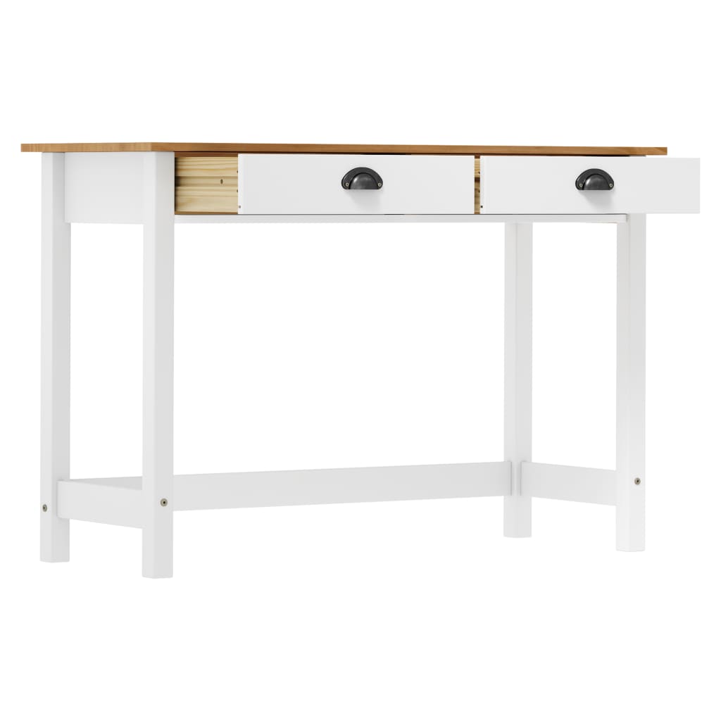 Table console Hill avec 2 tiroirs 110x45x74 cm Pin solide