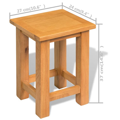 Tables d'appoint 2 pcs 27 x 24 x 37 cm Bois de chêne massif