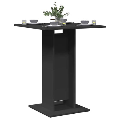 Table de bistro Noir 60x60x75 cm Bois d'ingénierie