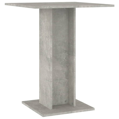 Table de bistro Gris béton 60x60x75 cm Bois d'ingénierie