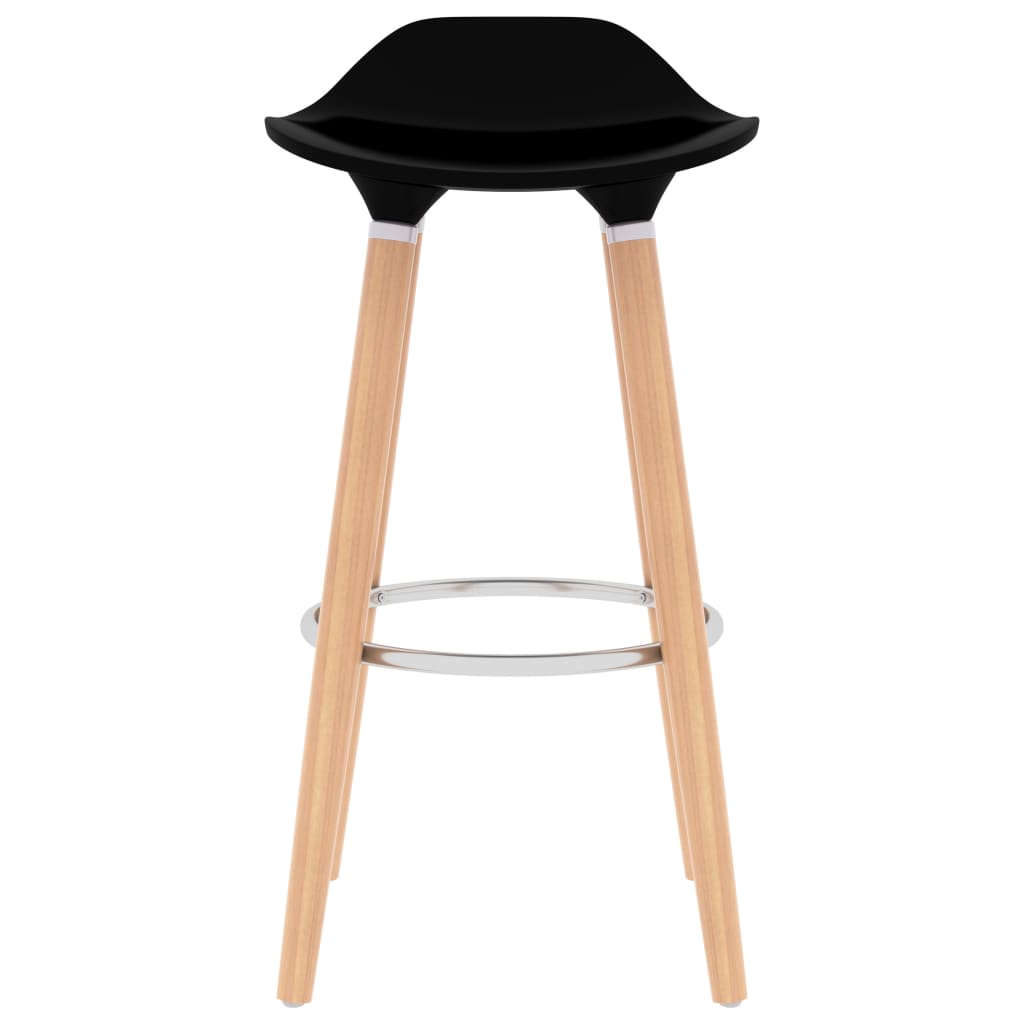 Tabourets de bar lot de 2 noir