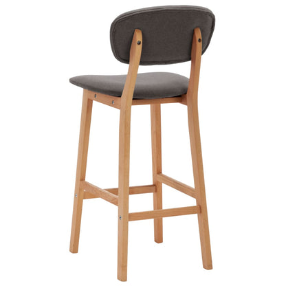 Tabourets de bar lot de 2 gris clair tissu