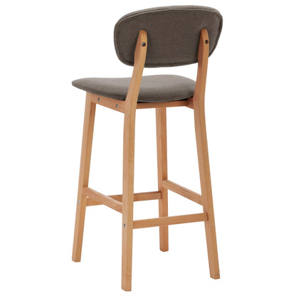 Tabourets de bar lot de 2 taupe tissu