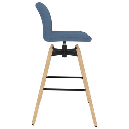 Chaises pivotantes de bar lot de 2 bleu tissu