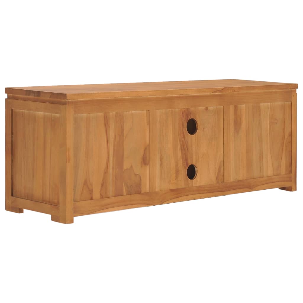 Meuble TV 110x30x40 cm Bois de teck massif