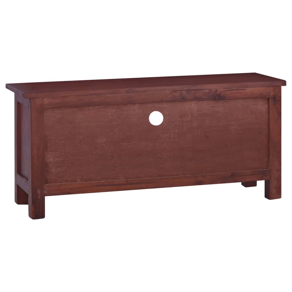 Meuble TV Marron classique 100x30x45 cm Bois d'acajou massif