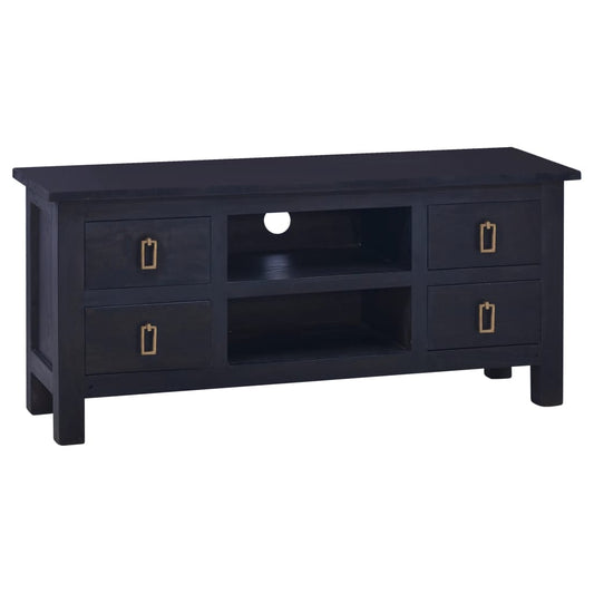 Meuble TV Café noir clair 100x30x45 cm Bois d'acajou massif