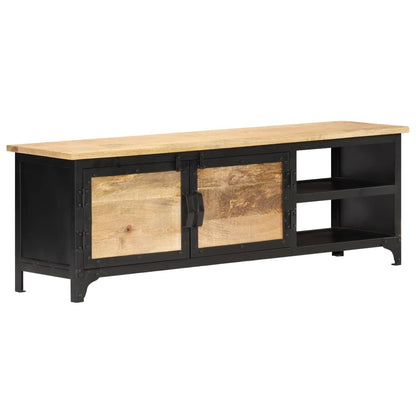 Meuble TV 120x30x40 cm Bois massif de manguier